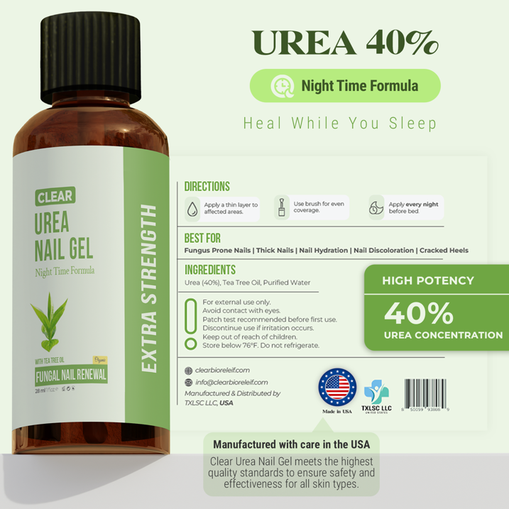 CLEAR Urea Nail Gel with Tea Tree Oil