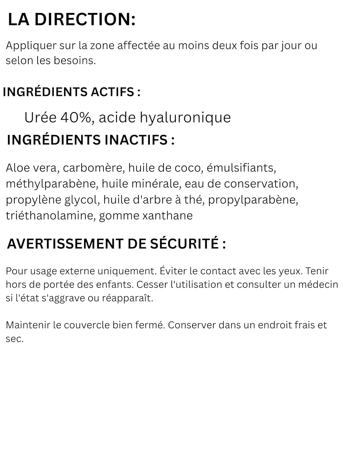 CLEAR 40 HA, 40% Urea Gel, 1% Hyaluronic Acid, 8 oz w/ Tea Tree & Coconut Oil