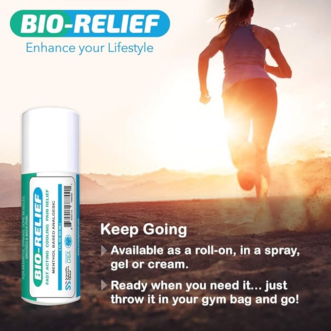 BIO-RELIEF Pain-relief Roll On -  10% Menthol & Arnica