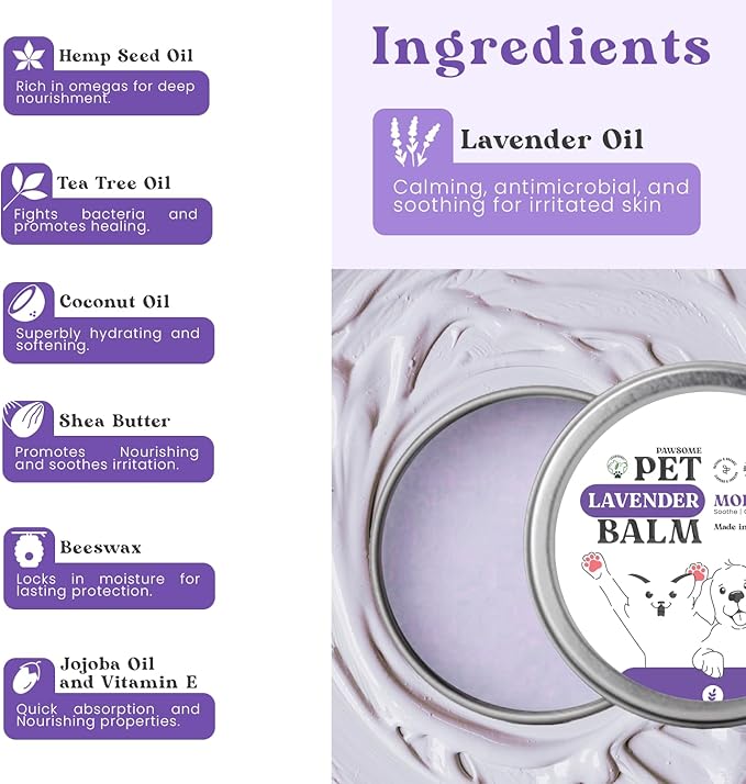 Pet Lavender Balm for Dogs & Cats