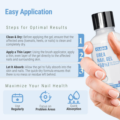 Urea 50% Nail Gel - Softens Cracked Heel Calluses & Thick Toenails