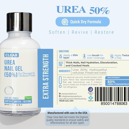 Urea 50% Nail Gel - Softens Cracked Heel Calluses & Thick Toenails