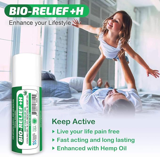 BIO-Relief +H Pain Roll On Menthol & Hemp