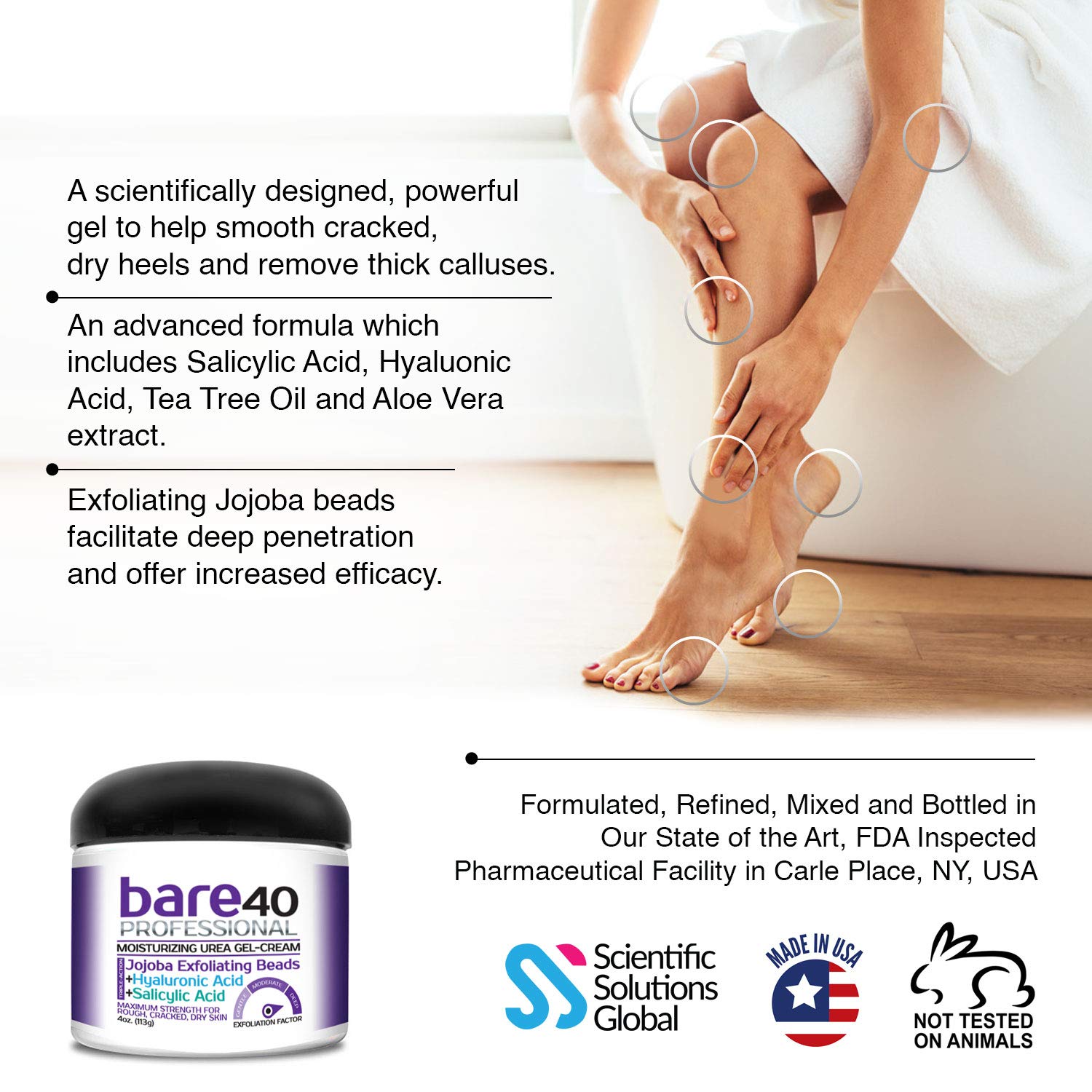 BARE 40 PRO 40% Urea Gel with Jojoba Beads