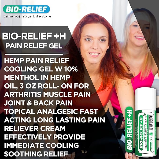 BIO-Relief +H Pain Roll On Menthol & Hemp