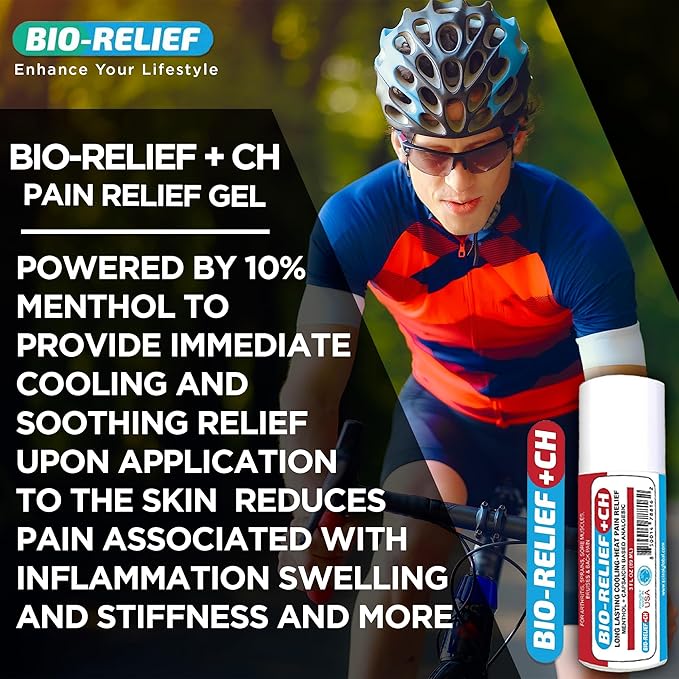 BIO-RELIEF +CH Pain Relief Gel 3 oz Roll-on