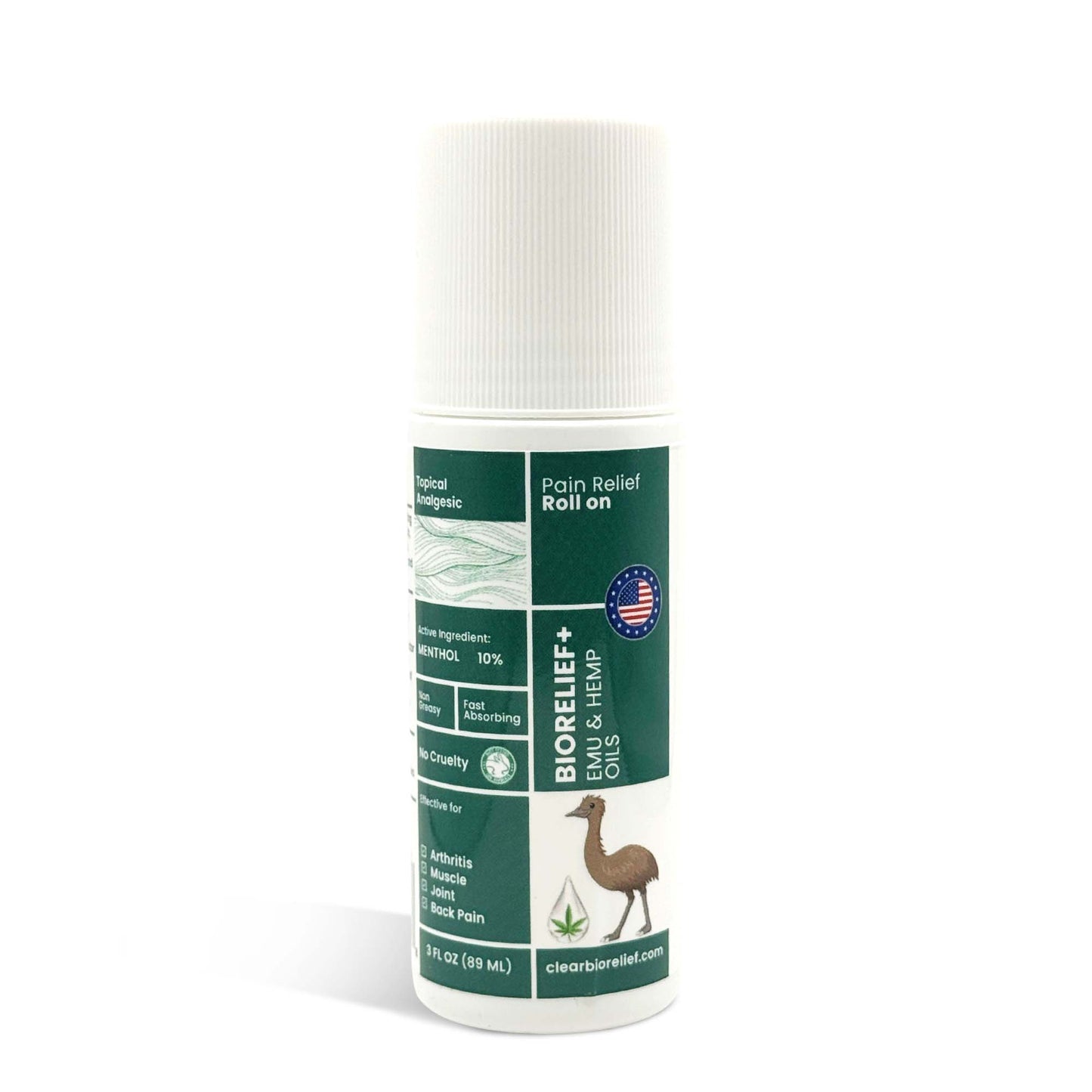 BIO-RELIEF Pain-relief Roll On - HEMP EMU OIL