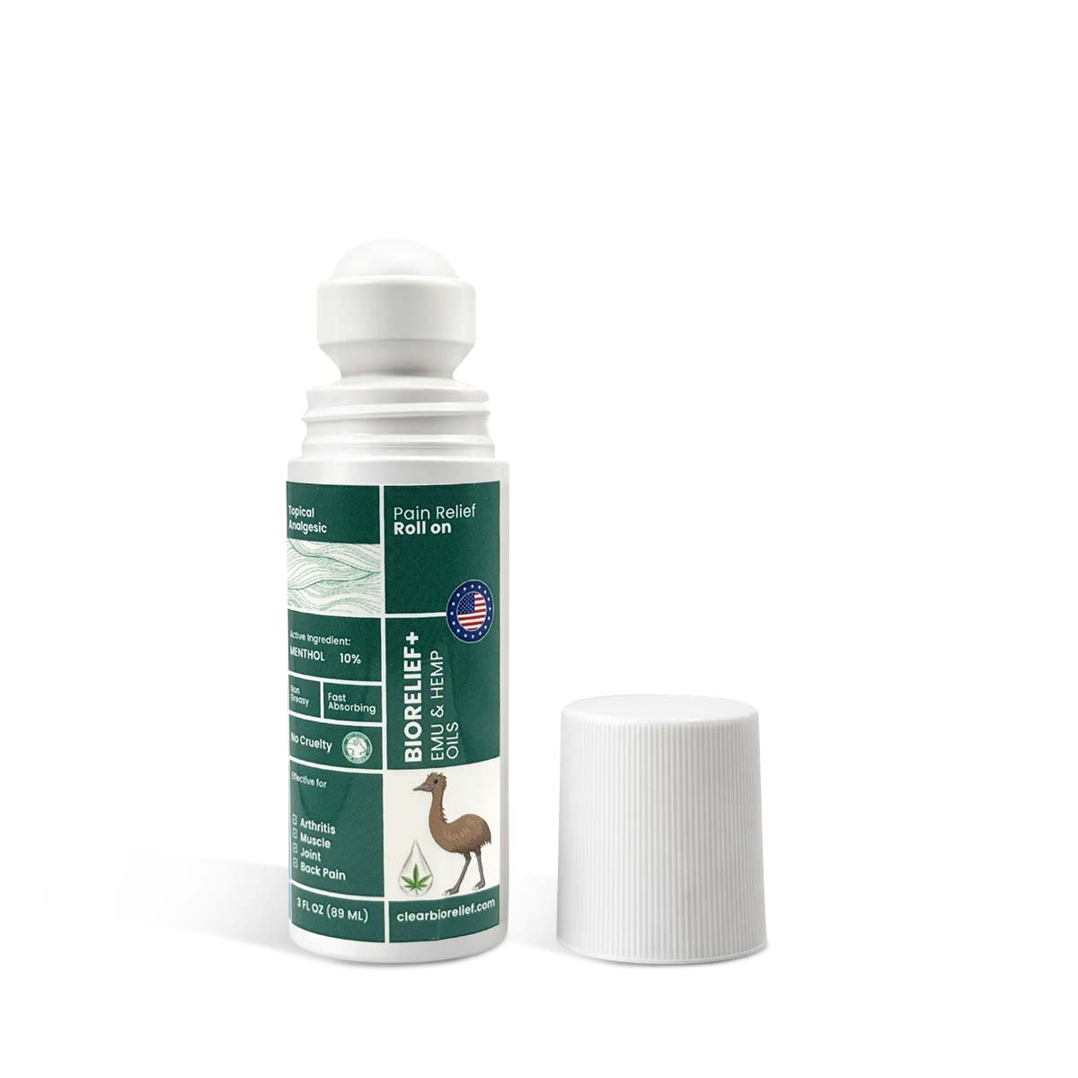 BIO-RELIEF Pain-relief Roll On - HEMP EMU OIL