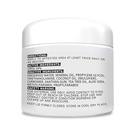 CLEAR 20, 20% Urea Gel, 4 oz w/ Tea Tree & Coconut Oil, Aloe Vera Extract