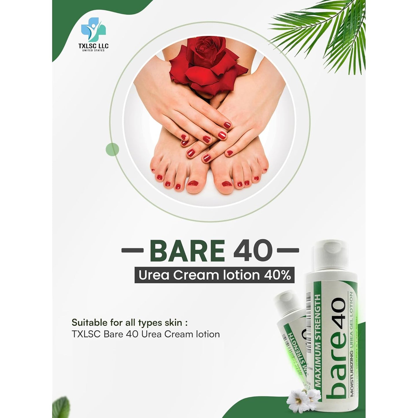 Professional Bare 40 Pro lotion with 40% Urea Cream