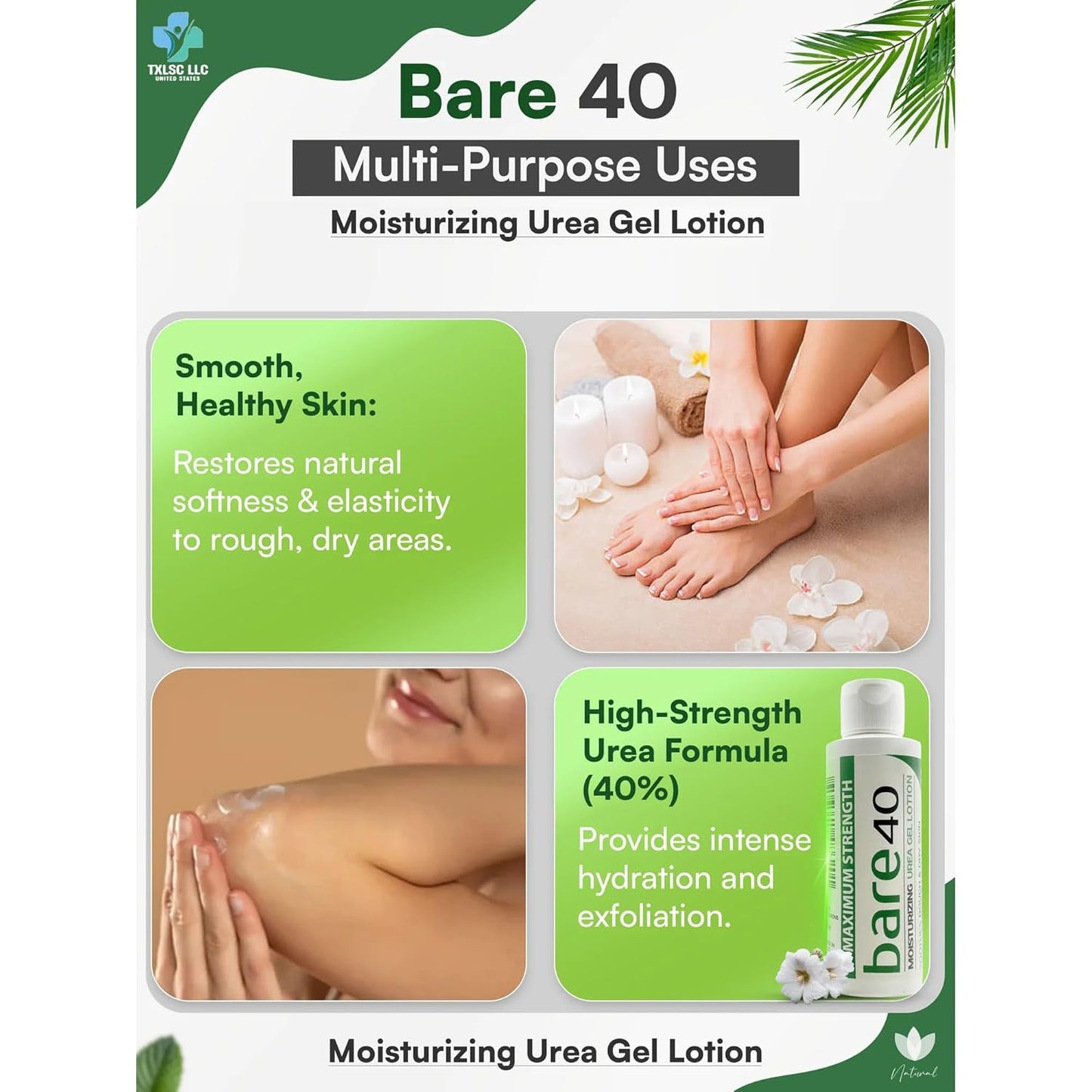 Professional Bare 40 Pro lotion with 40% Urea Cream