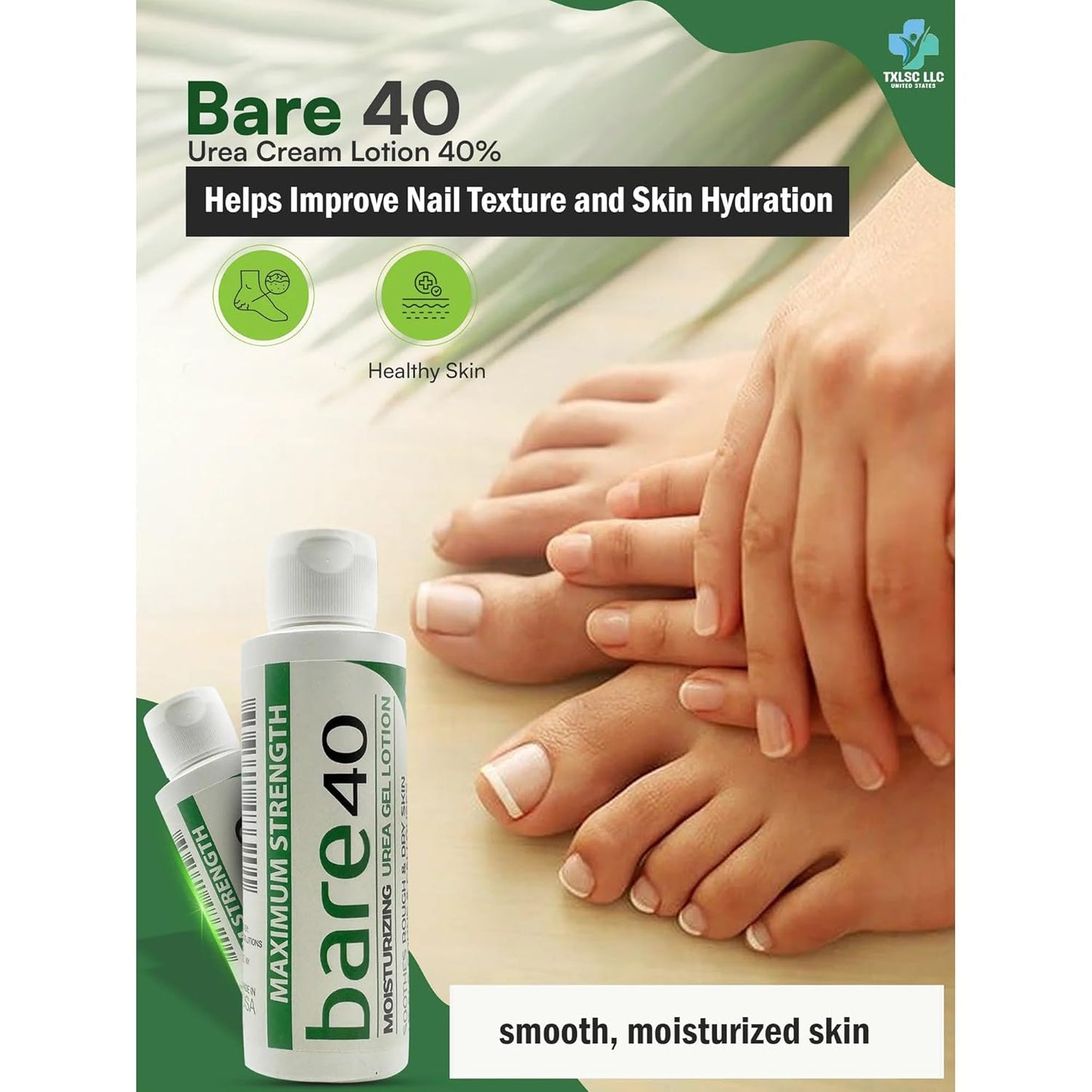 Professional Bare 40 Pro lotion with 40% Urea Cream