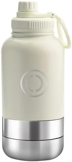 OSC Insulated Water Bottle with Detachable Travel Bowls for Pets & Humans