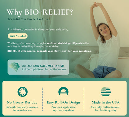 BIO-RELIEF Pain-relief Roll On - HEMP EMU OIL
