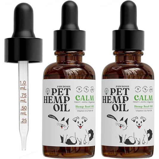 Pack of 2 Hemp Oil for Dogs and Cats