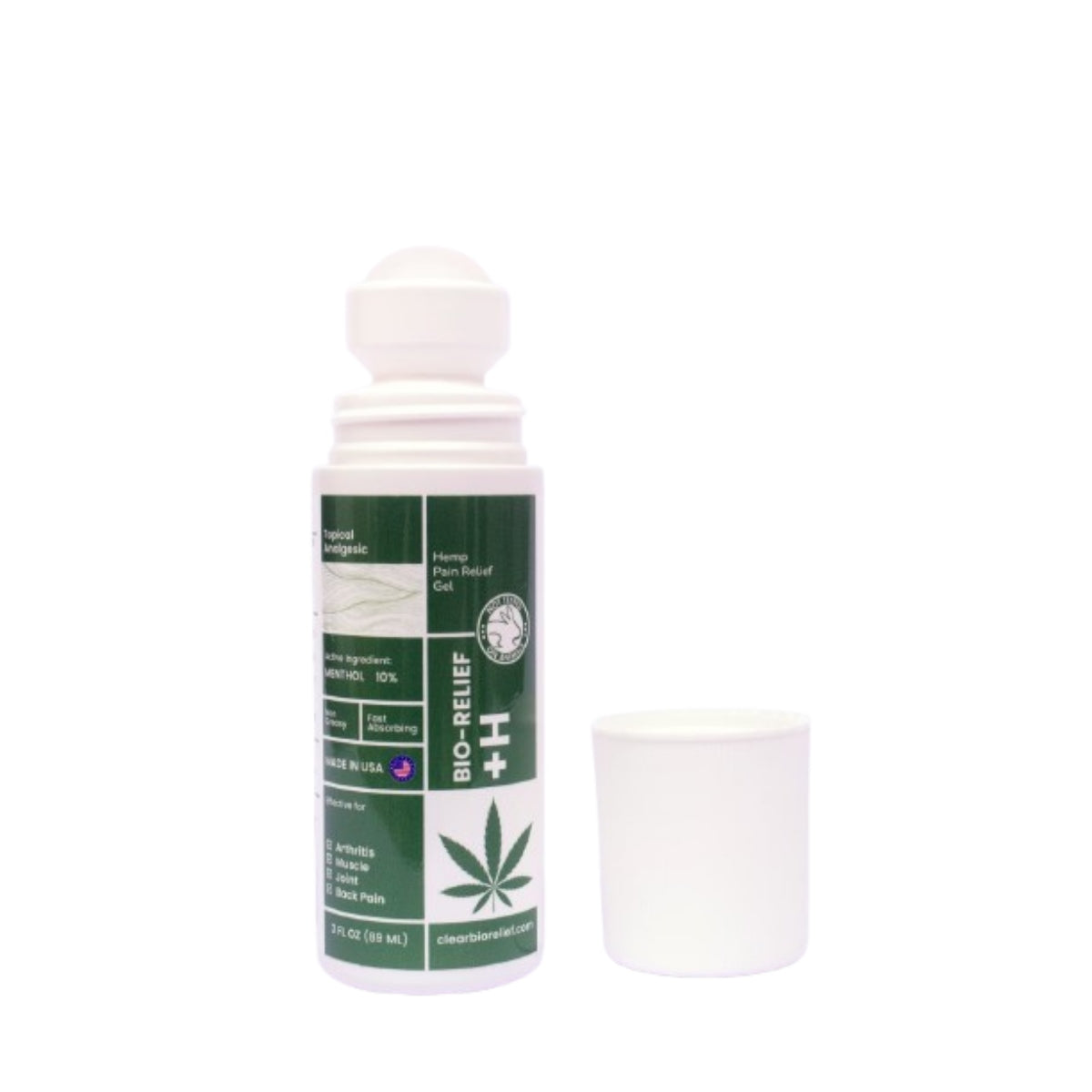 BIO-RELIEF +H Pain-relief Roll On - Menthol & Hemp