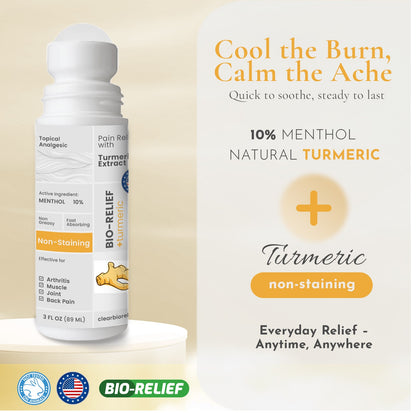 BIO-RELIEF Pain-relief Roll On with Turmeric Extract